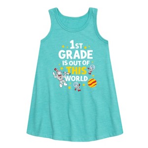 - Dr. Seuss - First Grade Out Of This World Graphic Sleeveless Aline Dress - 1 of 4