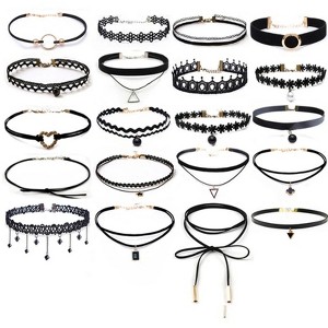 Black lace necklaces 20 pieces - 1 of 4