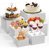 6-Piece White Stackable Display Risers for Desserts – Multi-Sized Food Stands for Bakery, Wedding and Retail Display (Nesting & Space-Saving) - 4 of 4