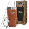 Healthy Human Stainless Steel Tumbler with Straw & Lid | (20oz, Natural Wood) - 4 of 4