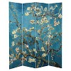 Van Gogh Fine Art Double Sided Room Divider Almond Blossoms and Wheat Field - Oriental Furniture - image 2 of 3