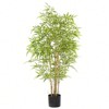 4FT Artificial Bamboo Tree For Home Decor  Bamboo Tree Artificial With Real Trunk And Lifelike Leaves  Fake Bamboo Tree Faux Bamboo Plants In Pot For - 3 of 4