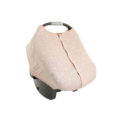 Little Unicorn Cotton Muslin Car Seat Canopy - Taupe Cross