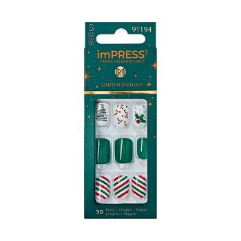 KISS Products imPRESS Fake Nails - Santamental - 33ct
