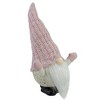 Northlight LED Lighted Round Rattan Christmas Gnome Figure - 14" - Pink and Cream - image 2 of 4