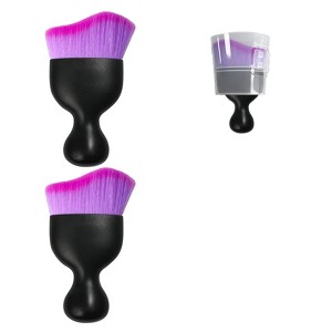 Aoibox 2-Pack Car Detailing Brushes with Soft Bristles, Universal Dashboard & Vent Cleaner for Vehicle Interior, Dust Removal Tool (Double Purple) - 1 of 4