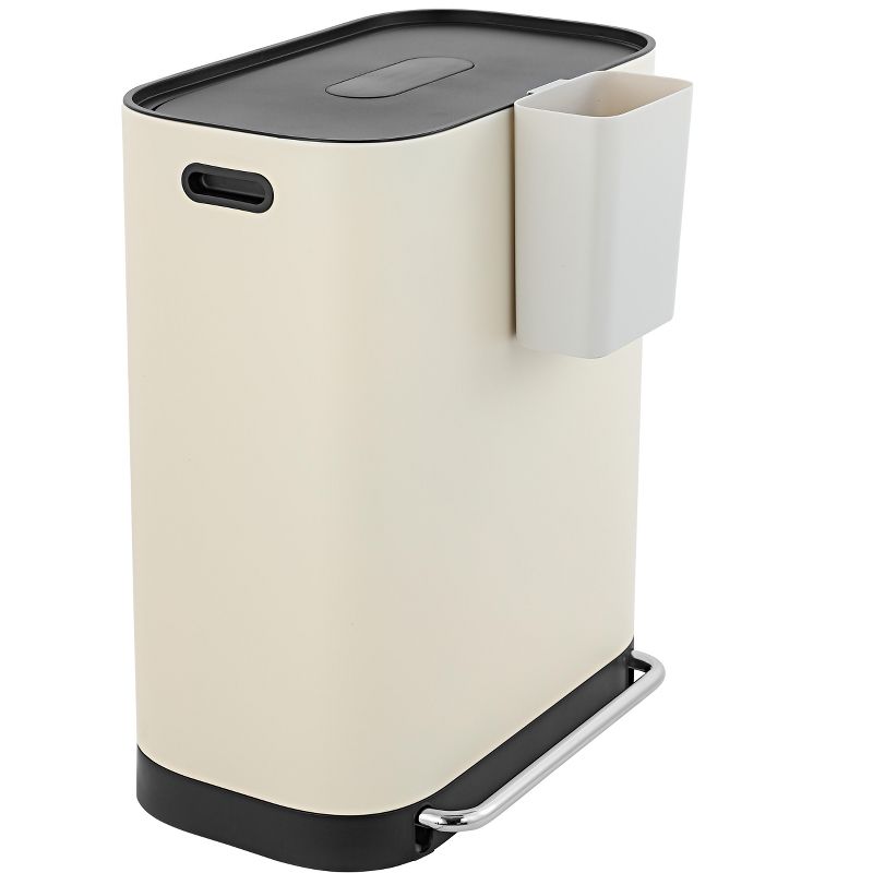 happimess Beni Kitchen Trash/Recycling 16-Gallon Double-Bucket Step-Open Trash Can, 1 of 14
