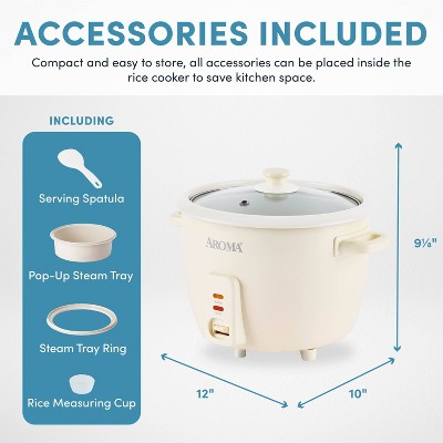 Aroma 16 Cup Rice Cooker with Pop Up Steam Tray❗MAY HAVE MISSING PIECES/NEEDS CLEANING❗