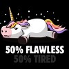 Girl's Design By Humans 50% Flawless 50% Lazy Cute Unicorn Gift By EduEly T-Shirt - 2 of 3