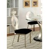 NicBex 2pc Contemporary Metal Frame Dining Chair with Cushion Seats Upholstered Fabric Side Chair for Kitchen,Dining Room,Black - 3 of 4