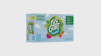 Yoplait Simply Go-Gurt Mixed Berry/Strawberry Fat Free Kids