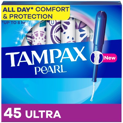 Tampax Pearl Ultra Absorbency with LeakGuard Braid Tampons - Unscented - 45ct