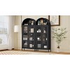 coucheta 73 in Tall Metal Arched Cabinet, Modern Arch Kitchen Storage Cabinet with Glass Doors,2 Adjustable Shelves,Freestanding Arch Tall Pantry - 4 of 4