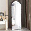 Whisen Curved Full-Length Wall Mirror with Aluminum Alloy Frame and Space-Expanding Design - Black - 2 of 4