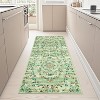 2x6 Green Modern Indoor Area Rug, Low Pile Non-Slip Washable Carpet for Living Room, Bedroom & Bathroom, Soft Floor Mat - 3 of 4