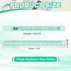 Unique Bargains Aluminum Alloy Rulers with Centimeters Millimeters Inches and Conversion Table 2 Pcs - 2 of 4
