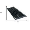 HomeRoots 10" X 30" Black Rubber Outdoor Door Mat - 3 of 4
