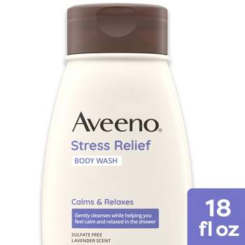 Aveeno Stress Relief Body Wash - Lavender - Fresh Scent - 18 fl oz