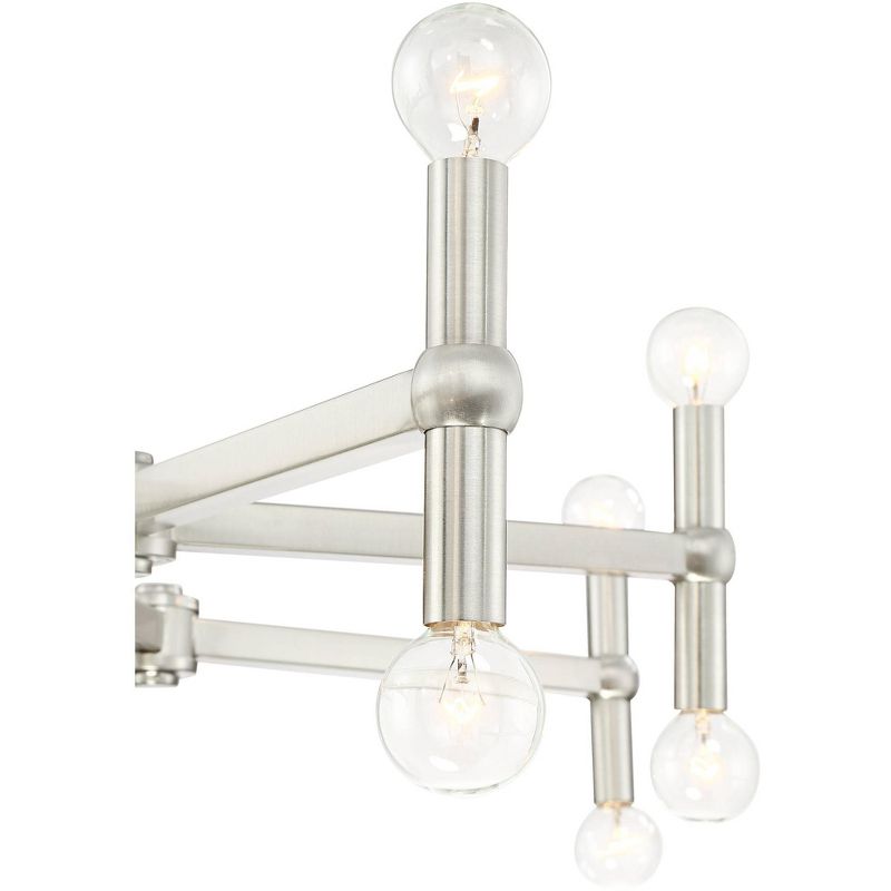 Possini Euro Design Marya Brushed Nickel Chandelier 37 3/4" Wide Modern 16-Light Fixture for Dining Room House Foyer Kitchen Island Entryway Bedroom, 3 of 9