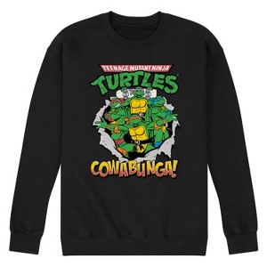 Men's - Teenage Mutant Ninja Turtles - Retro Group Caowabunga Graphic Fleece Sweatshirt - 1 of 4
