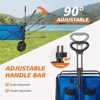 MAYEERTY Collapsible Folding Wagon Cart, Camping & Shopping, Heavy Duty Utility Wagon with All-Terrain Wheels, 330lbs (Blue) - 3 of 4