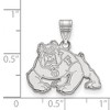 Black Bow Jewelry 14k White Gold California State Fresno Bulldogs NCAA Medium Pendant - 2 of 3