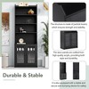 Whisen Stylish Design Elegant Tall Cabinet Bookshelf with Acrylic Board Door and Adjustable Shelves - 3 of 4