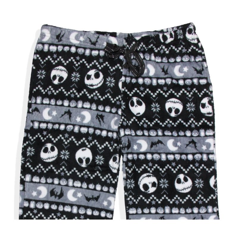 The Nightmare Before Christmas Women's Jack Skellington Plush Pajama Pants, 3 of 4