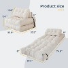 Folding Sofa Bed, Convertible Sleeper Chair with Pillow Foldable Mattress with Back Support, Portable Fold Out Chair Bed Comfy Floor Sofa Lounge - 2 of 4