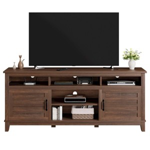 Coolmee 70.9" TV Stand, Entertainment Center with Adjustable Shelves, Farmhouse TV Stand with Cabinet Doors,for Living Room, Bedroom - 1 of 3