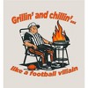 Grillin' and Chillin' Like A Football Villain Adult Long Sleeve Hoodie - 2 of 2