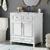 MOEPISY 30 inch Bathroom Vanity with Resin Sink, Solid Wood Frame Bathroom Storage Cabinet with Soft Closing Doors - 3 of 4