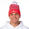 Home Alone Merry Christmas Fold Cuff Pom Adult Knit Beanie Red - 3 of 4
