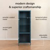 MH London Clement Modern 63" Iron and Glass Display Cabinet with 3 Shelves - 4 of 4
