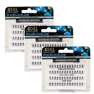 Ardell Professional Individual Duralash Lashes - Knot Free Flares - Short Black #65050 - (Pack of 3) - 1 of 3