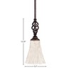 Toltec Lighting Elegante 1 - Light Pendant in  Dark Granite with 5.5" Fluted Italian Ice Shade - 2 of 2