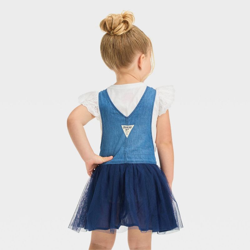 OshKosh B'gosh Toddler Girls' Denim Tulle Skirtall - Navy Blue, 2 of 4