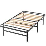 14" SmartBase Essential Mattress Foundation Bed with Bamboo Slats Black - Zinus