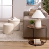 Spassway Modern 24"W x 24"D x 20"H Multi Functional Woven Rattan Pouf Ottoman Perfect for Cozy Living Room - 3 of 4