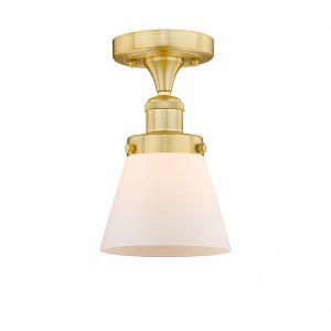 Cone - 1 Light Semi-Flush Mount In Industrial Style-8.25 Inches Tall and 6.5 Inches Wide - 1 of 1