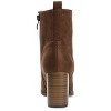 Journee Womens Baylor Lace Up Stacked Heel Booties - 3 of 4