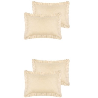 Unique Bargains Single Layer Wide Ruffles Envelope Closure Pillowcases Cover 4 Pcs