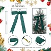 25 PCS Red Satin Christmas Tree Topper Bow & Ribbon Bows Set, Wired Edge, Long Tail, for Christmas Tree, Garland, Wreath, Indoor Outdoor Décor - 3 of 4