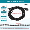 Unique Bargains Extension DIY Repairing Twisted Cloth Covered Lamp Wire with Plug 18 AWG - 2 of 4