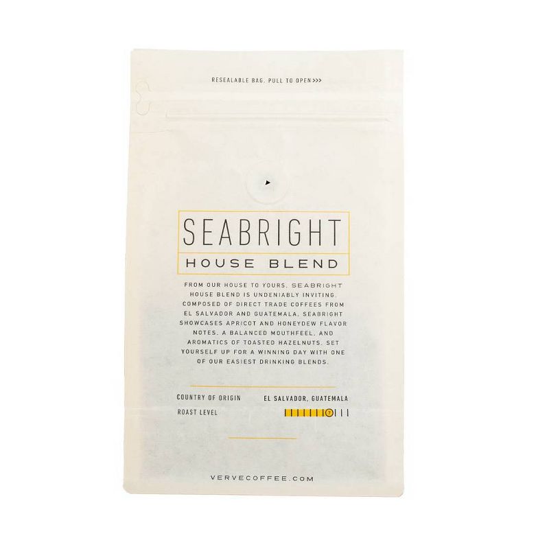 Verve SeaBright House Blend Whole Bean Medium Roast Craft Coffee - 12oz, 4 of 6