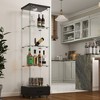 KTMBDW Display Cabinet with Drawer, 4-Tier Curio Cabinet with Lock, Tempered Glass Storage Case for Living Room Bedroom - 2 of 4