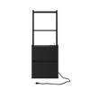 MOEPISY Nightstands Set of 2, with Charging Station, Modern Night Stand with Bookshelf, Black - 2 of 4