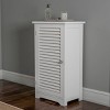 Freestanding Bathroom Linen Cabinet White - Hastings Home: Wood Frame, 2 Shelves, Universal Storage, 31" Height - 3 of 4
