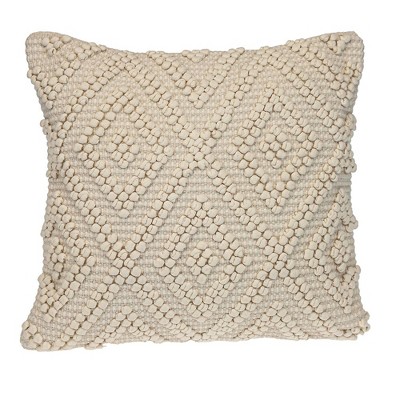 Parkland Collection,Transitional Geometric Off-White 20" X 20" Pillow