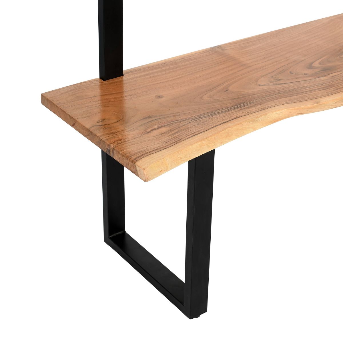 Alpine Hall Tree Natural - Alaterre Furniture: Acacia Wood, Metal Legs, Storage, 7 Hooks - thumbnail 6